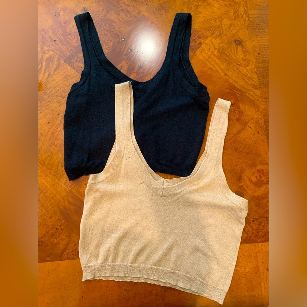 Two cashmere tank tops